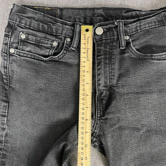 Levis Jeans Men Fit: 29x29.5 Black 514 Regular Fit Straight Leg Dark Wash - Picture 11 of 13